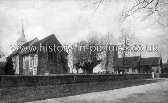 Two Churches In One Yard, Willingale Spain, Essex. c.1916
